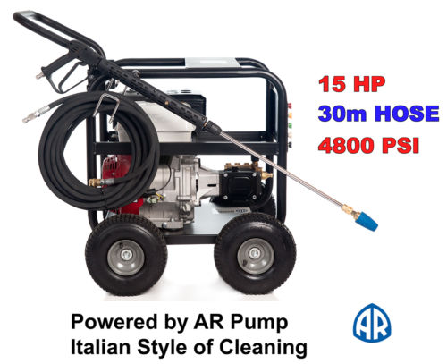 NEW BLACK JET 20 HP 5000 PSI HIGH PRESSURE WATER WASHER CLEANER ITALIAN PUMP AR ITALIA PUMP MADE 20 HP ENGINE