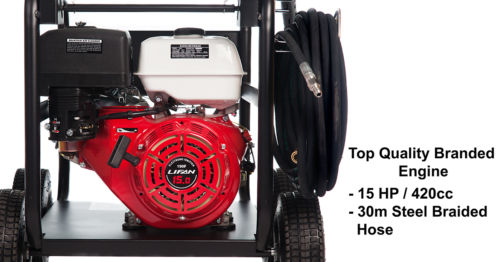 NEW BLACK JET 20 HP 5000 PSI HIGH PRESSURE WATER WASHER CLEANER ITALIAN PUMP AR ITALIA PUMP MADE 20 HP ENGINE