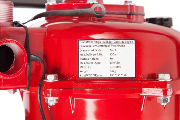 NEW RED JET 2″ PETROL HIGH PRESSURE WATER TRANSFER PUMP FIRE FIGHTING IRRIGATION 135