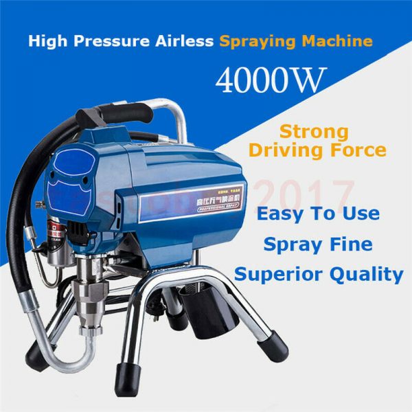 AIRLESS PAINT SPRAYER SPRAY GUN 5 HP PISTON 3500 PSI WORKING PRESSURE 30 M HOSE 4 NOZZLES 2 X WANDS GRACO TAPE PRO 888