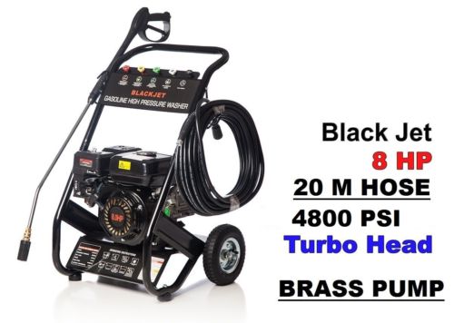 NEW BLACK JET 8 HP 4800 PSI HIGH PRESSURE WATER WASHER CLEANER GURNEY 20 M 4800 PSI